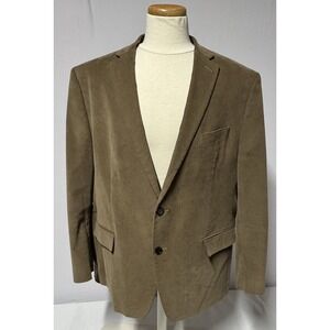 Lauren Ralph Lauren Corduroy Suit Sport Coat Blazer Jacket Brown Sz 48R Bulldog